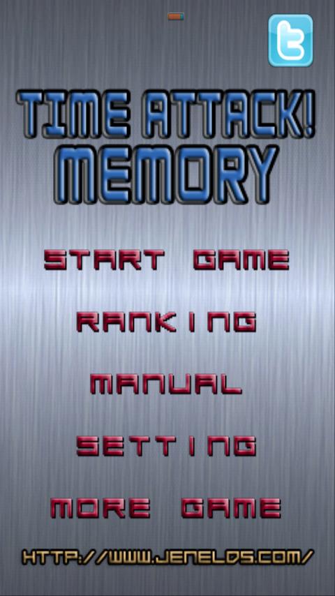 TIME ATTACK,Pair-memory game