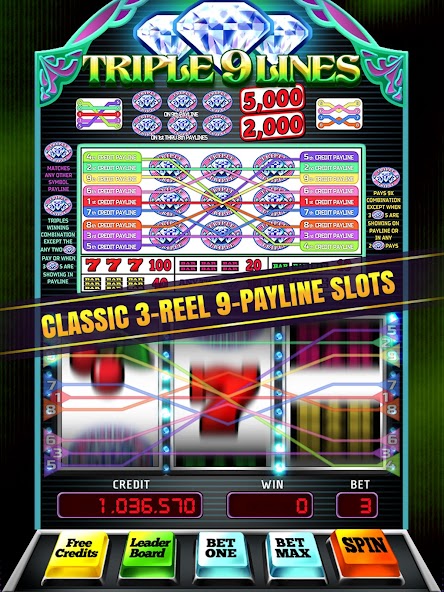 Triple 9 Lines Diamond Slots