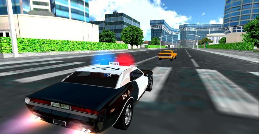 Flying Police Car Driving