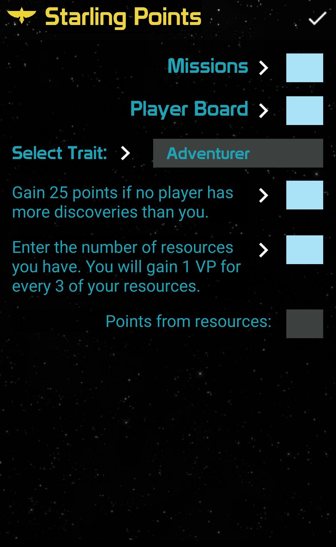 Stellar Leap Scorepad