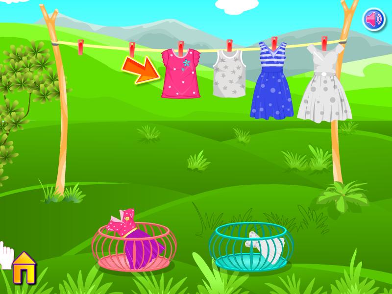 Laundry clothes girls games