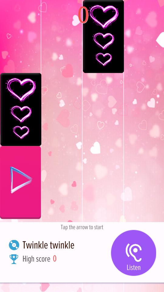 Pink Heart Piano Tiles