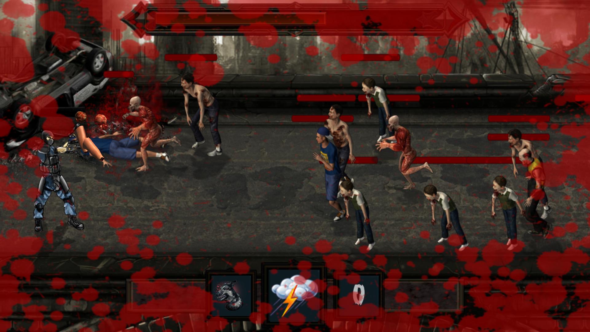 Zombie invasion : shooting games 2d