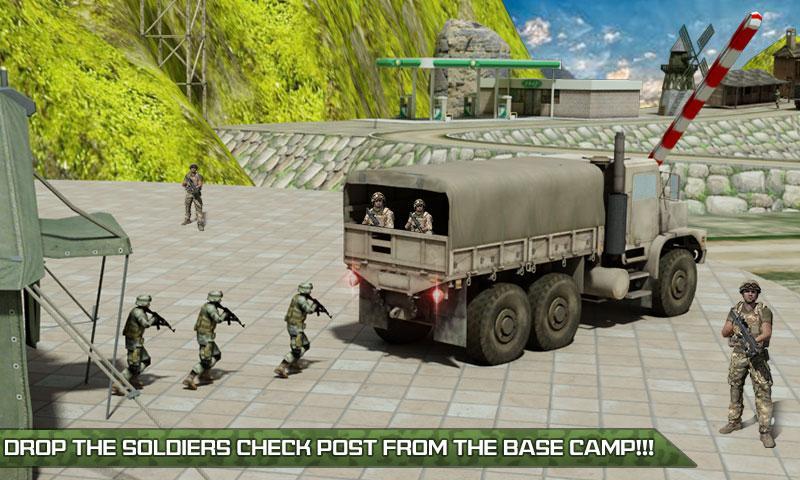 Army Truck Check Post Drive 3D