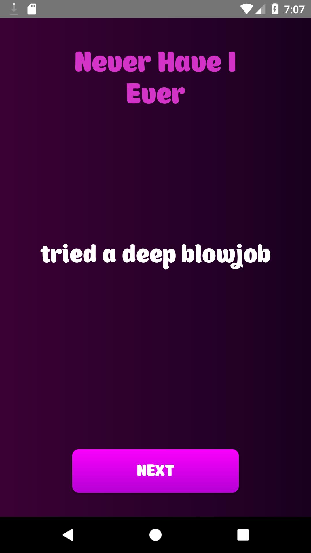 Never Ever - for adults 18+