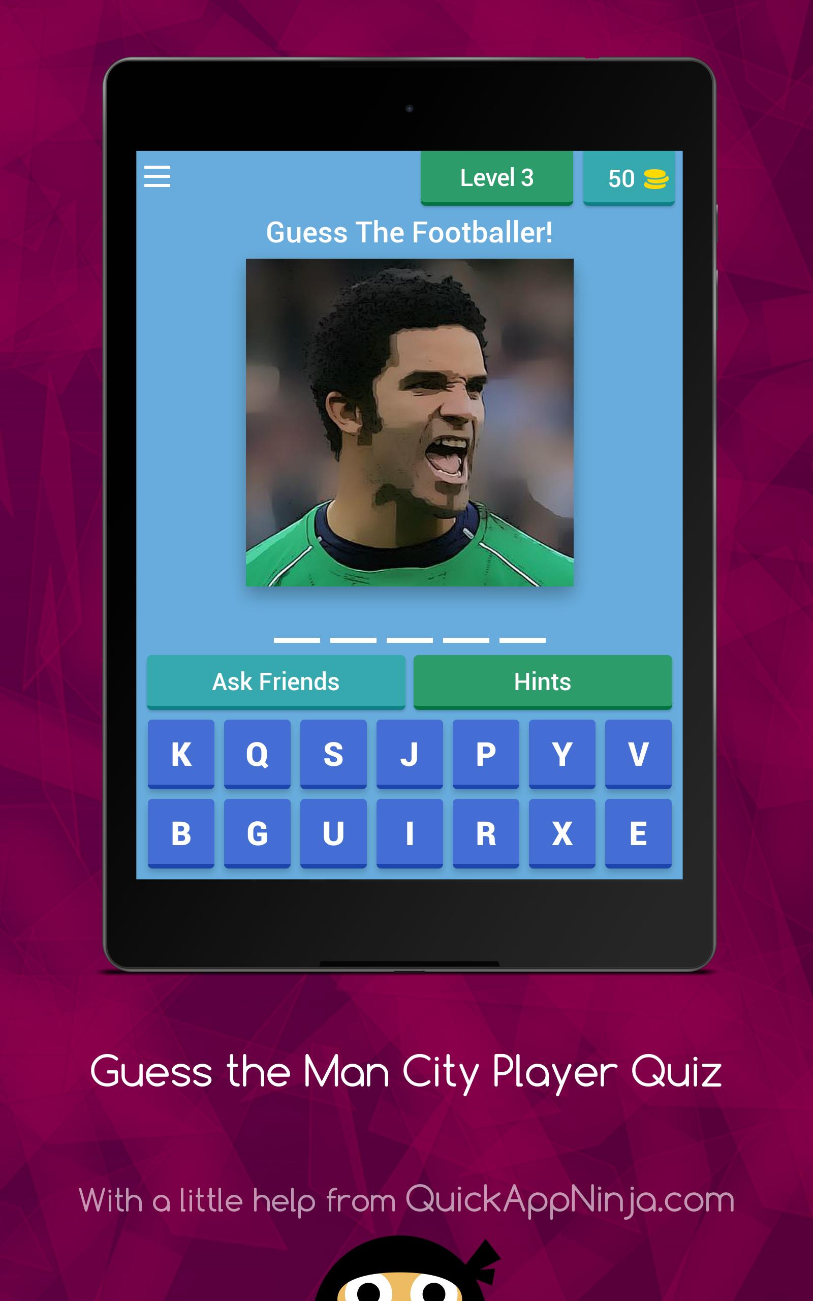 Guess The Man City Player Quiz