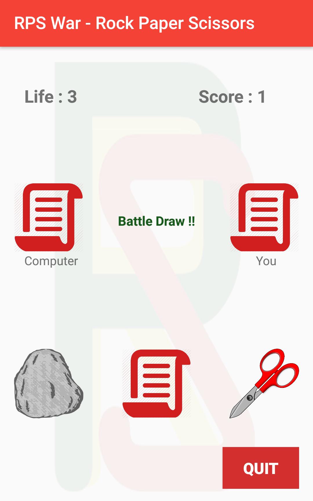 RSP WAR - Rock Paper Scissor