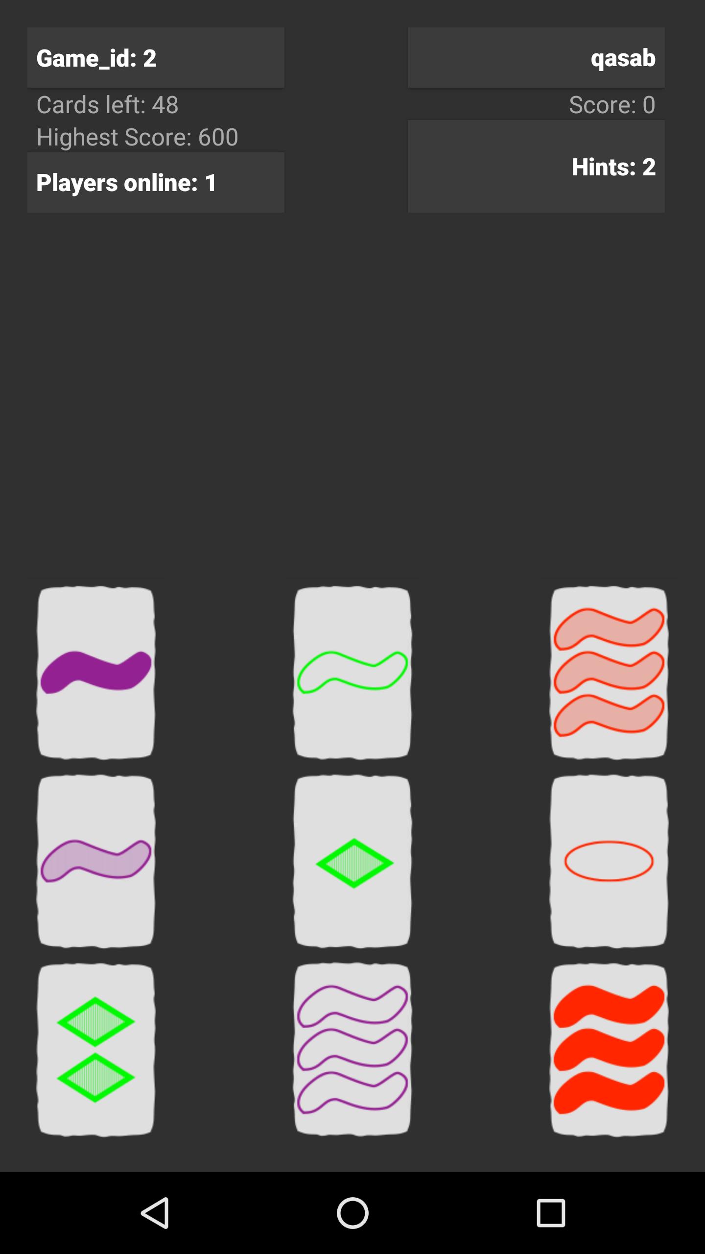 Set Card Game