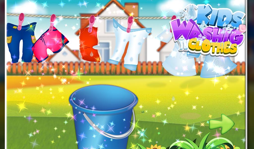 Kids Washing Clothes