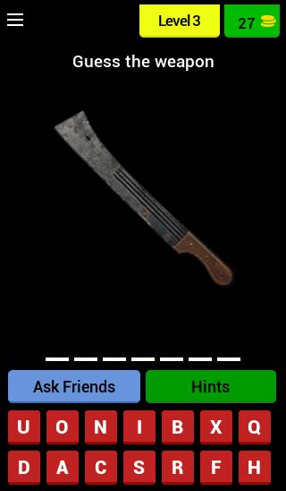 Guess PUBG Items