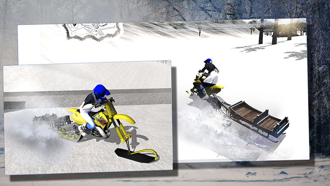 Mountain Snow Bike Rider Stunt