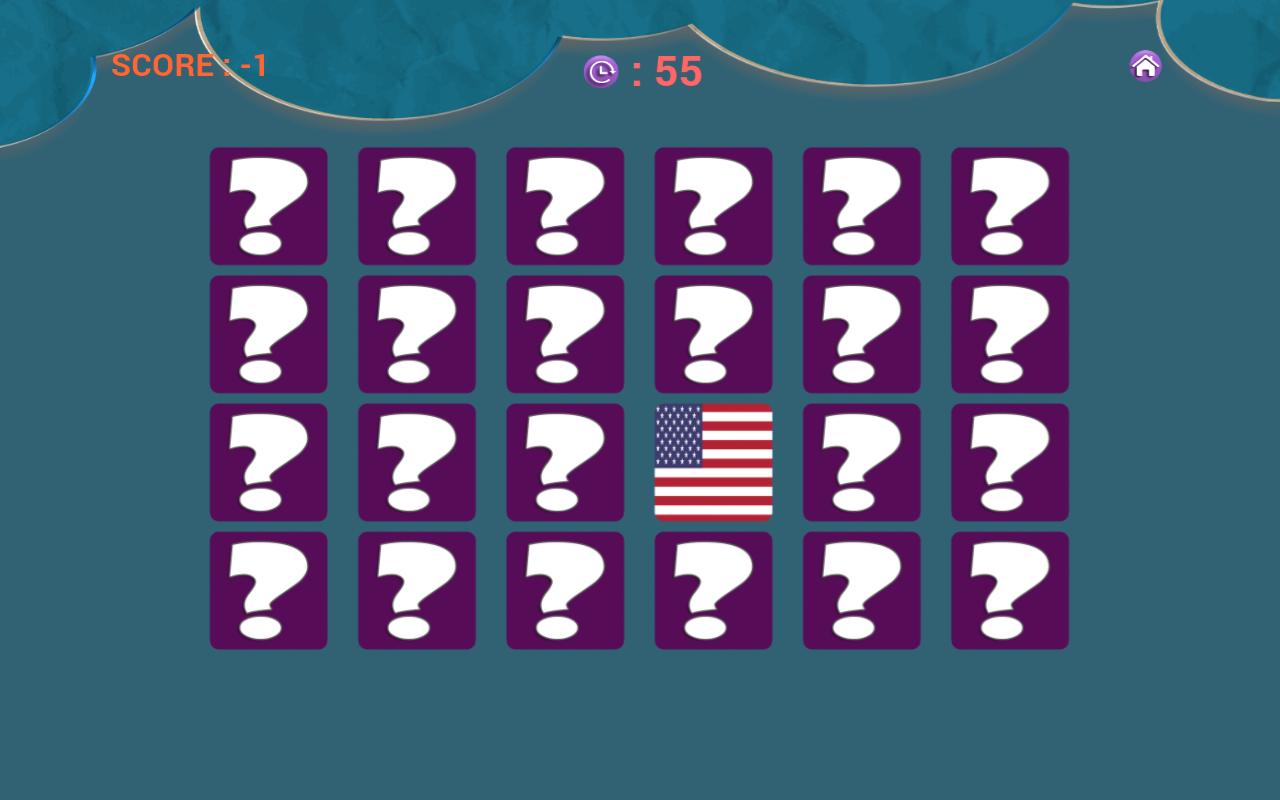 Flags Matching Game