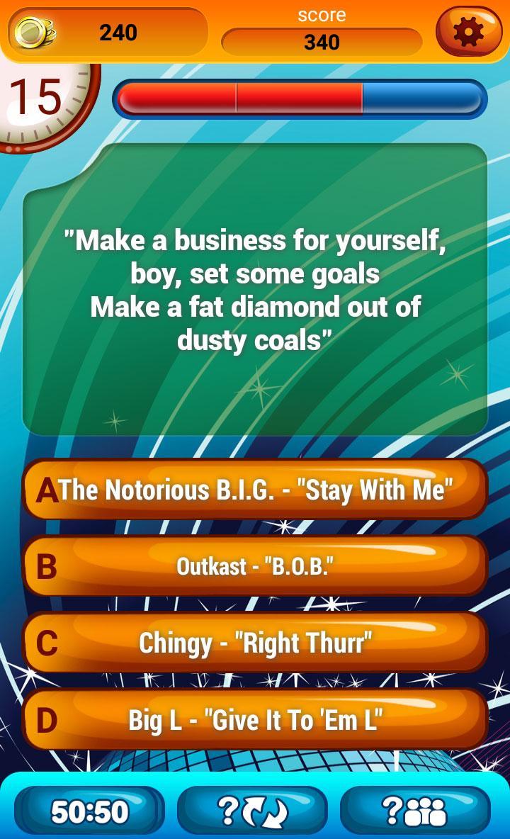 Guess The Lyrics Rap Quiz