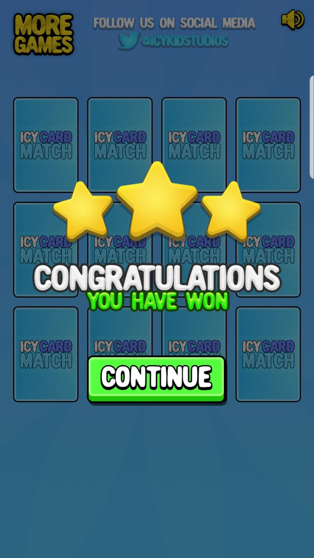 Icy Card Match