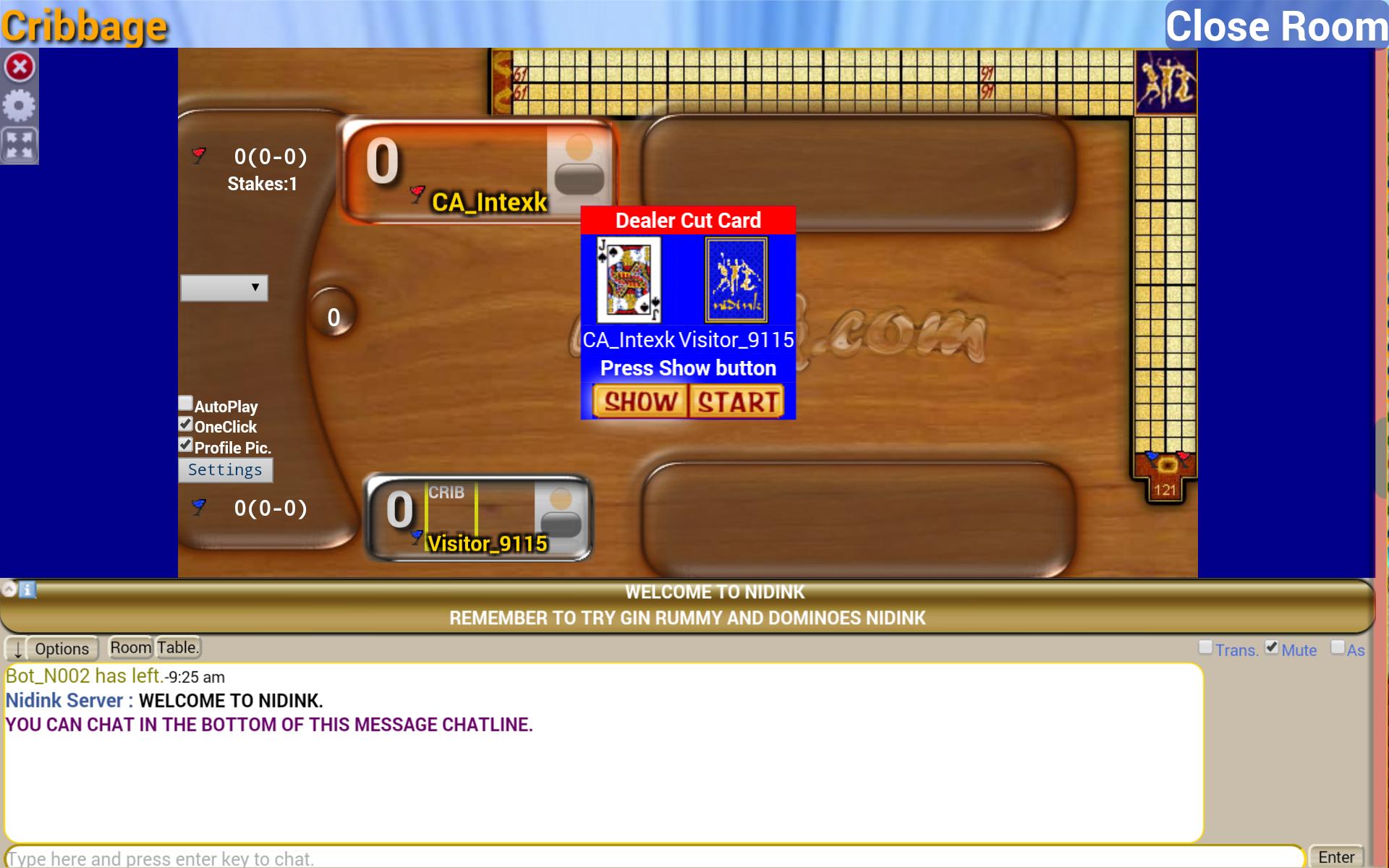 Cribbage Nidink