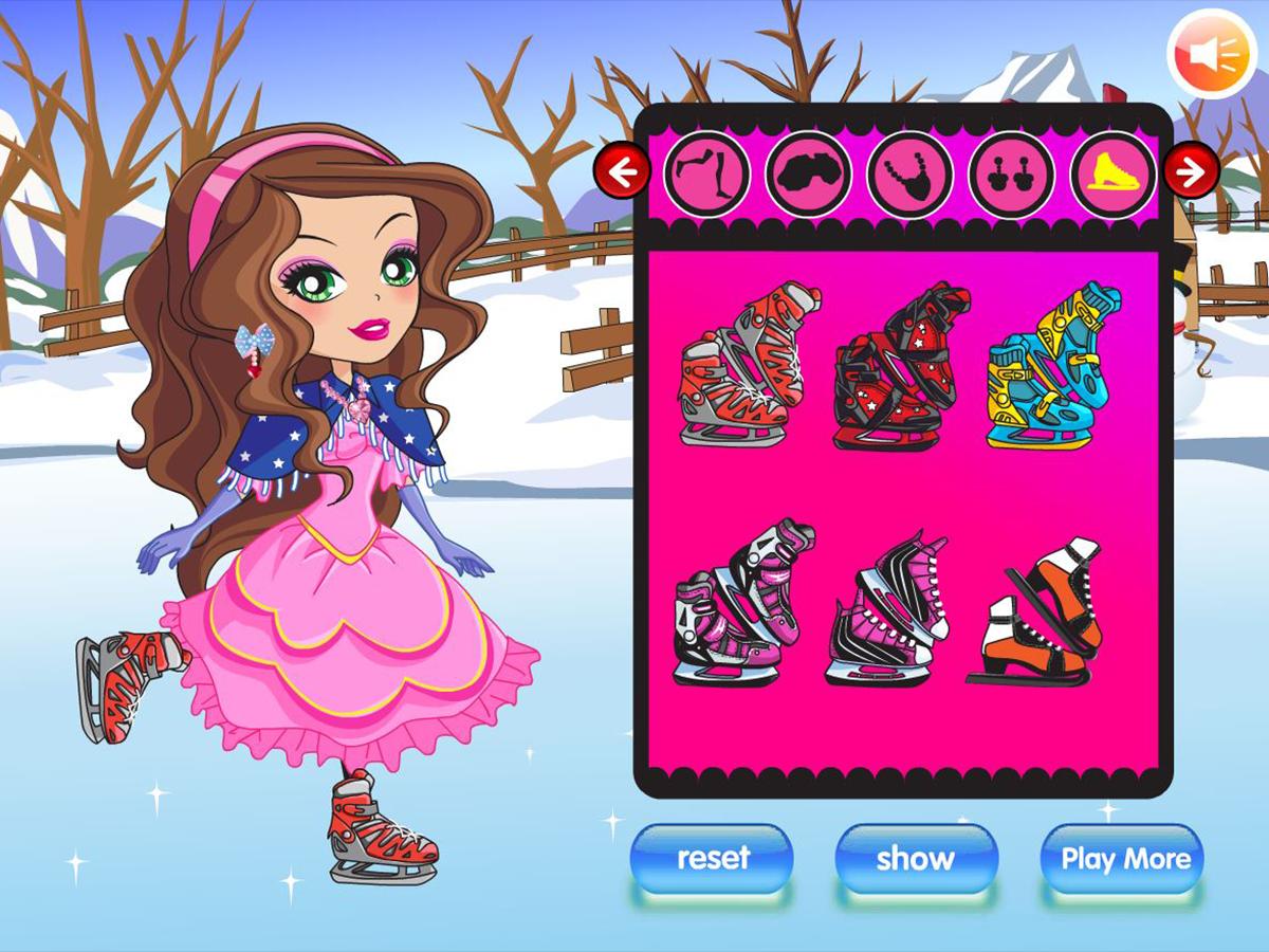 Dressup A Princess Skating