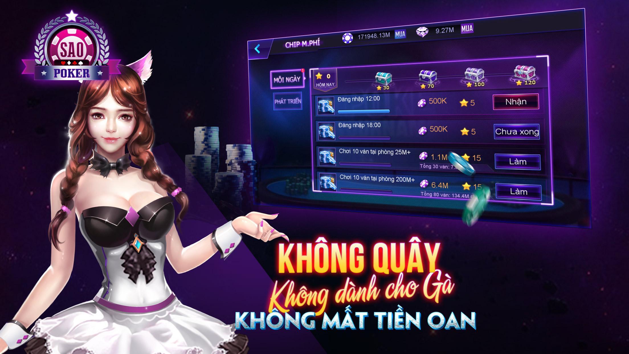 Game bai Sao Poker, Danh bai