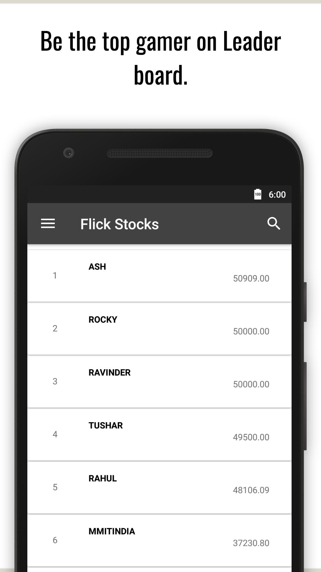 Flick Stocks Game