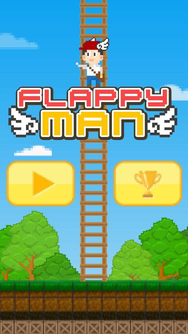 Pixel Flappy Man Climbing