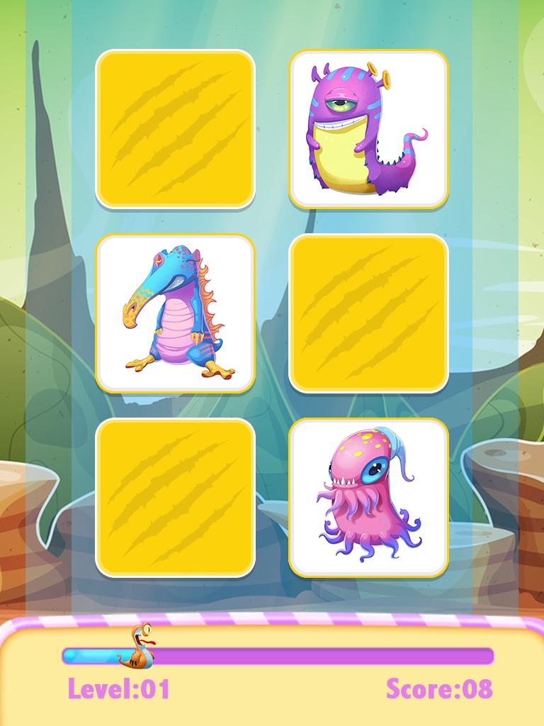 monster Aliens Crazy  Memory Game
