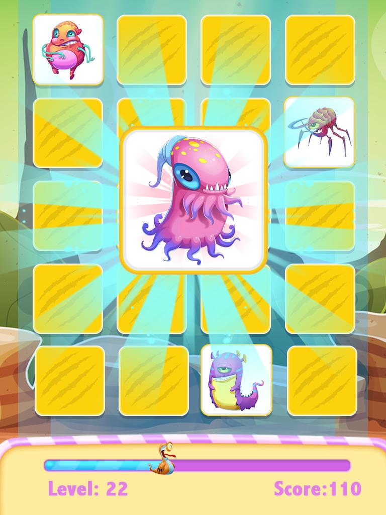 monster Aliens Crazy  Memory Game