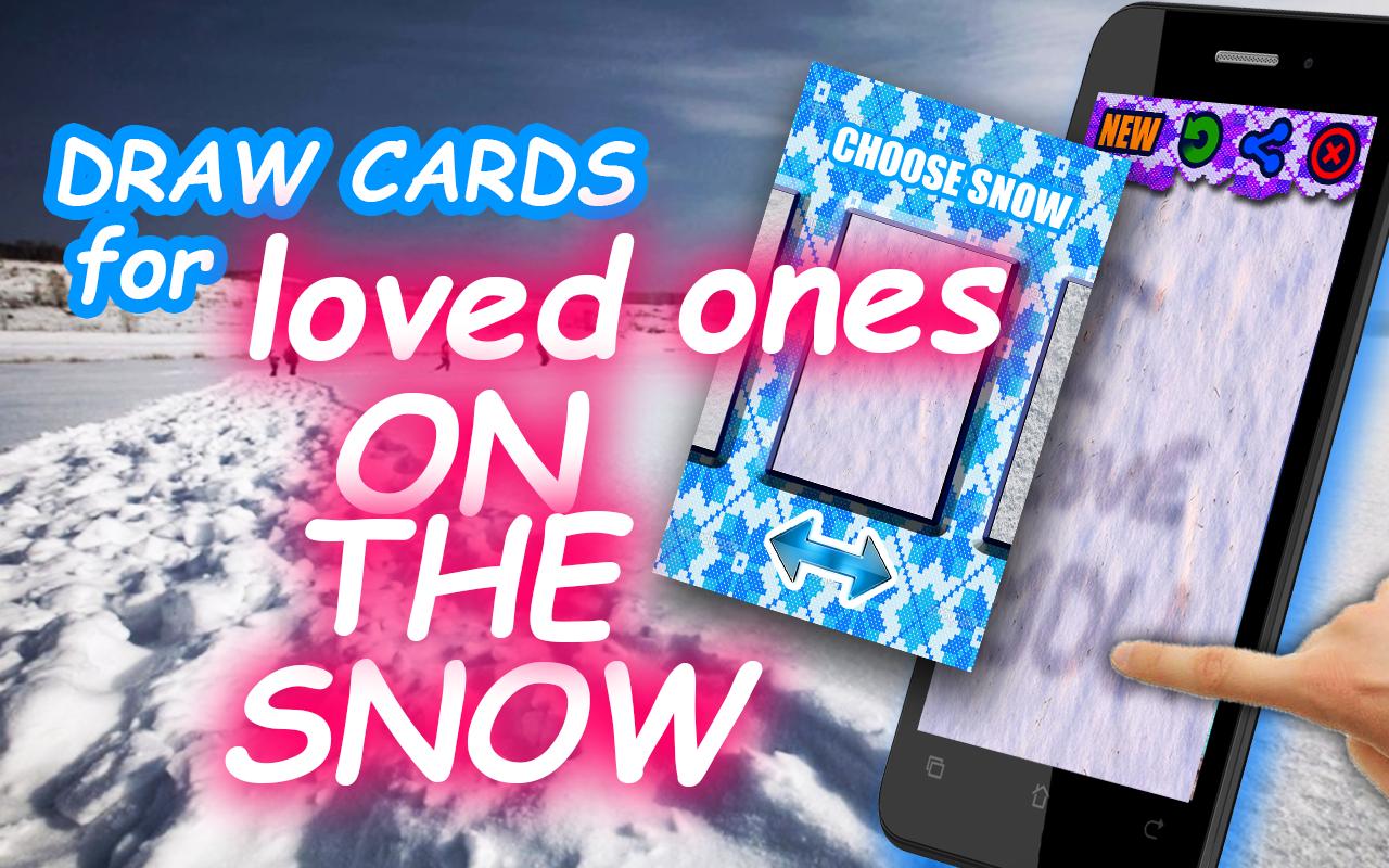 Draw on snow. Greating Card 2