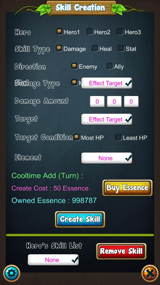 RPG Skill Creator Game