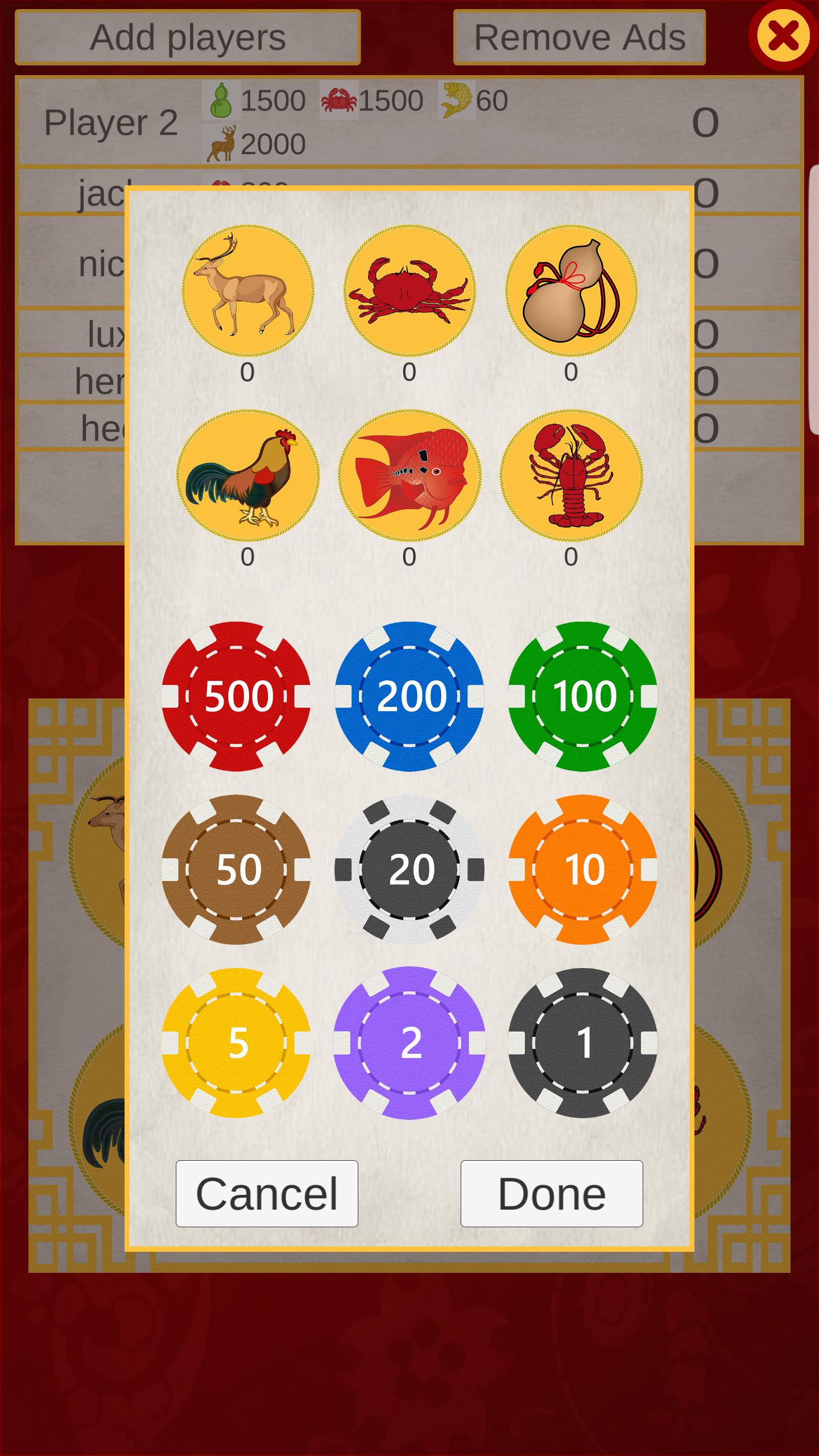 Fish Prawn Crab, 3D dice-game