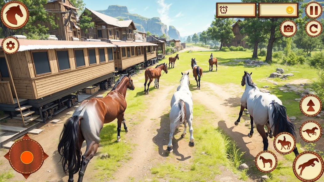 Wild Horse Family Riding Game