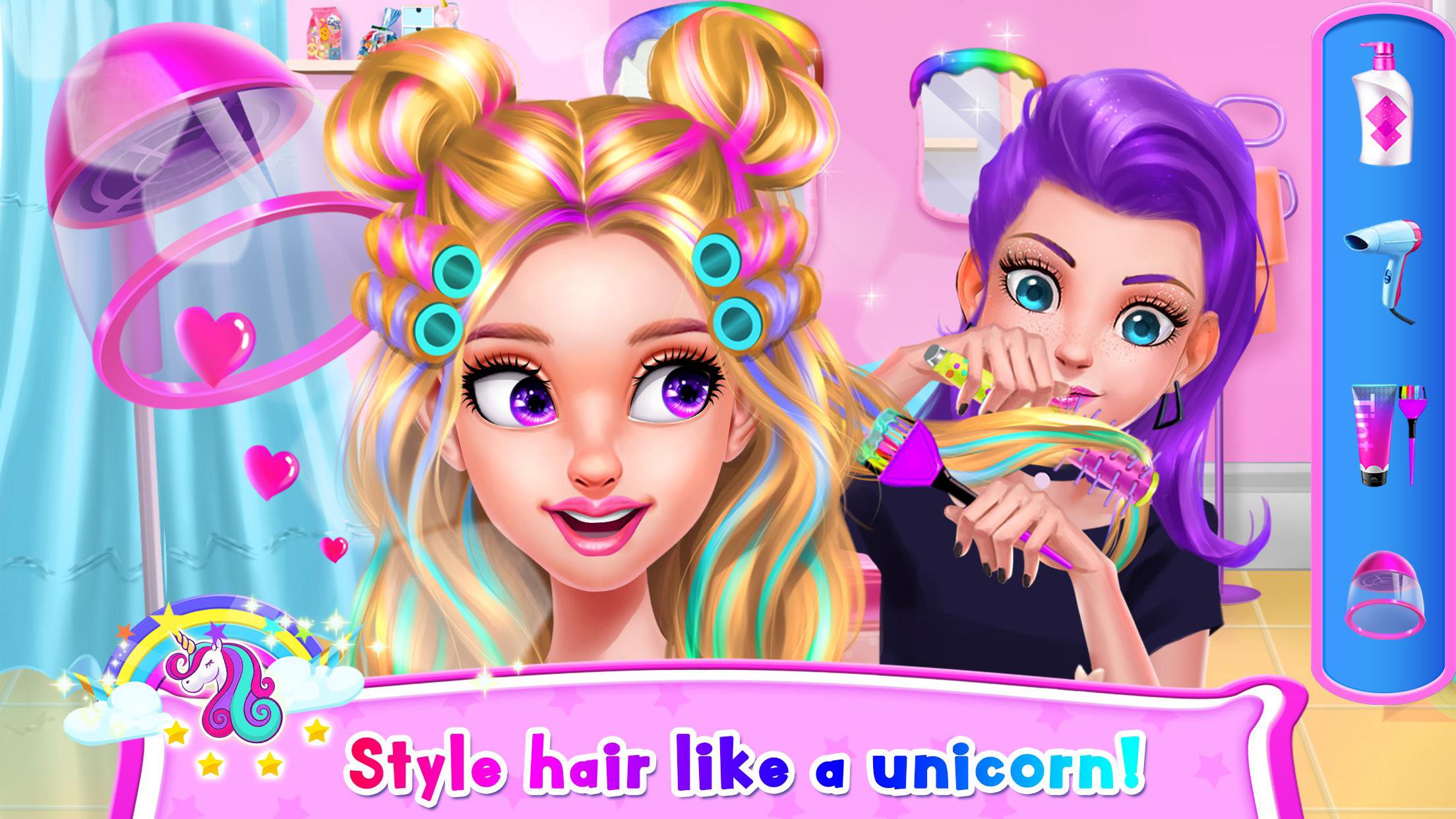 Rainbow Unicorn Hair Salon