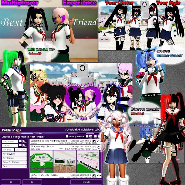 SchoolGirl AI 3D Anime Sandbox